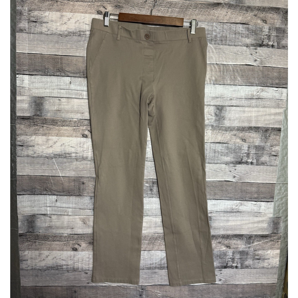BETABRAND Beige Tan Classic Straight Leg Pull On Pants SIZE 32" waist (M)